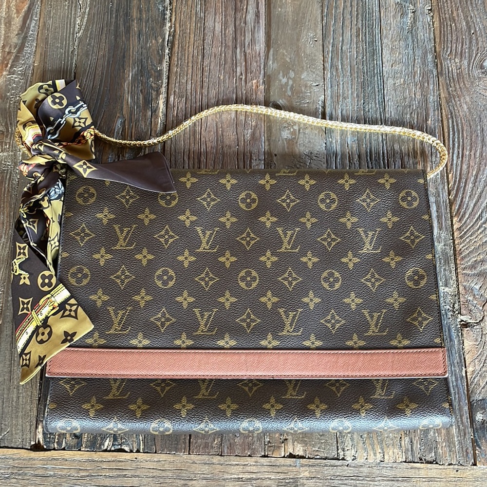 Louis Vuitton monogram Porte envelope clutch turned shoulder bag - Picture 3 of 16